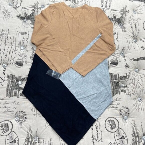 Alfani Asymmetrical Colorblocked Sweater - Picture 6 of 7